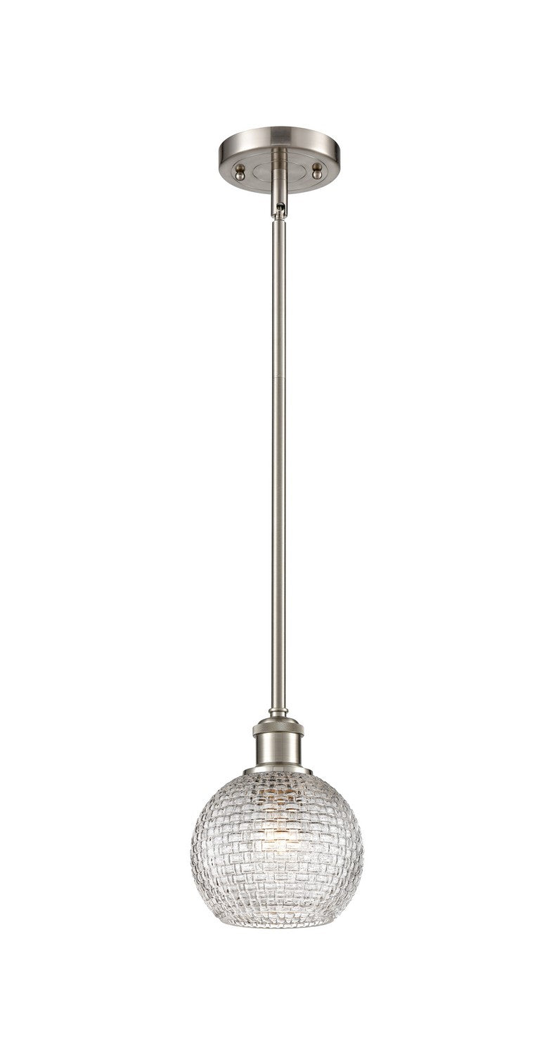 Innovations 516-1S-SN-G122C-6CL One Light Mini Pendant, Brushed Satin Nickel