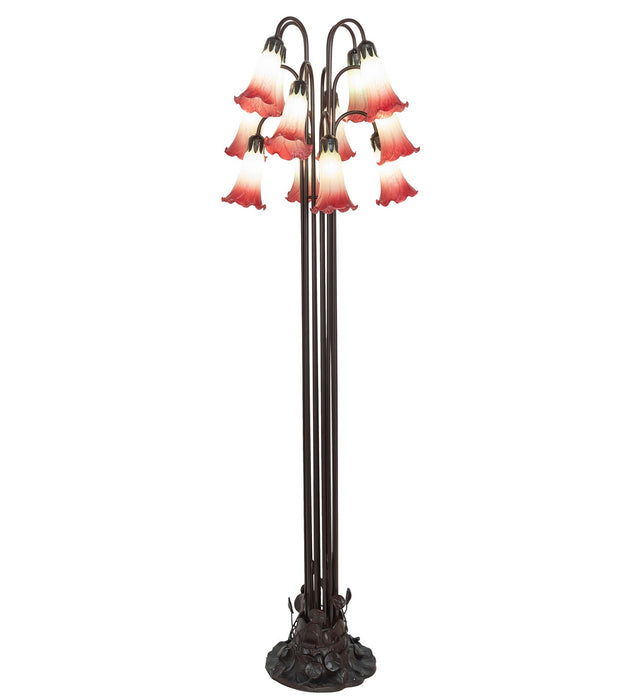Meyda Tiffany 185080 12 Light Floor Lamp, Mahogany Bronze
