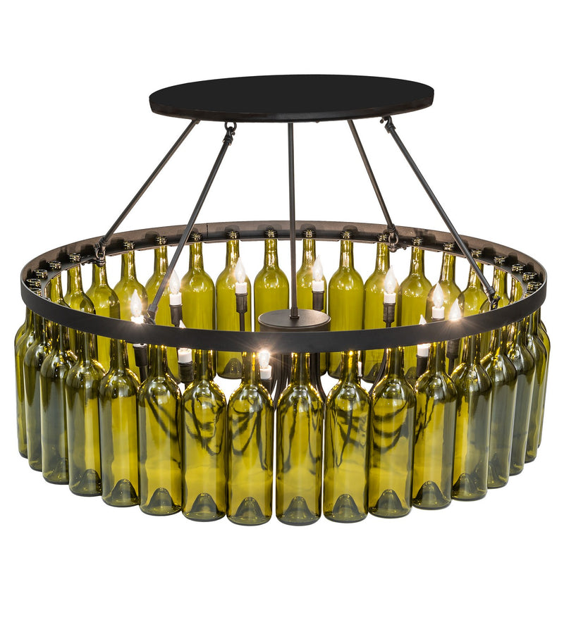 Meyda Tiffany 215697 12 Light Chandelier, Black Metal