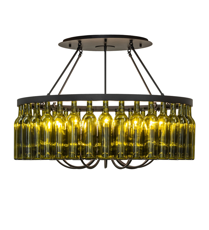 Meyda Tiffany 215697 12 Light Chandelier, Black Metal