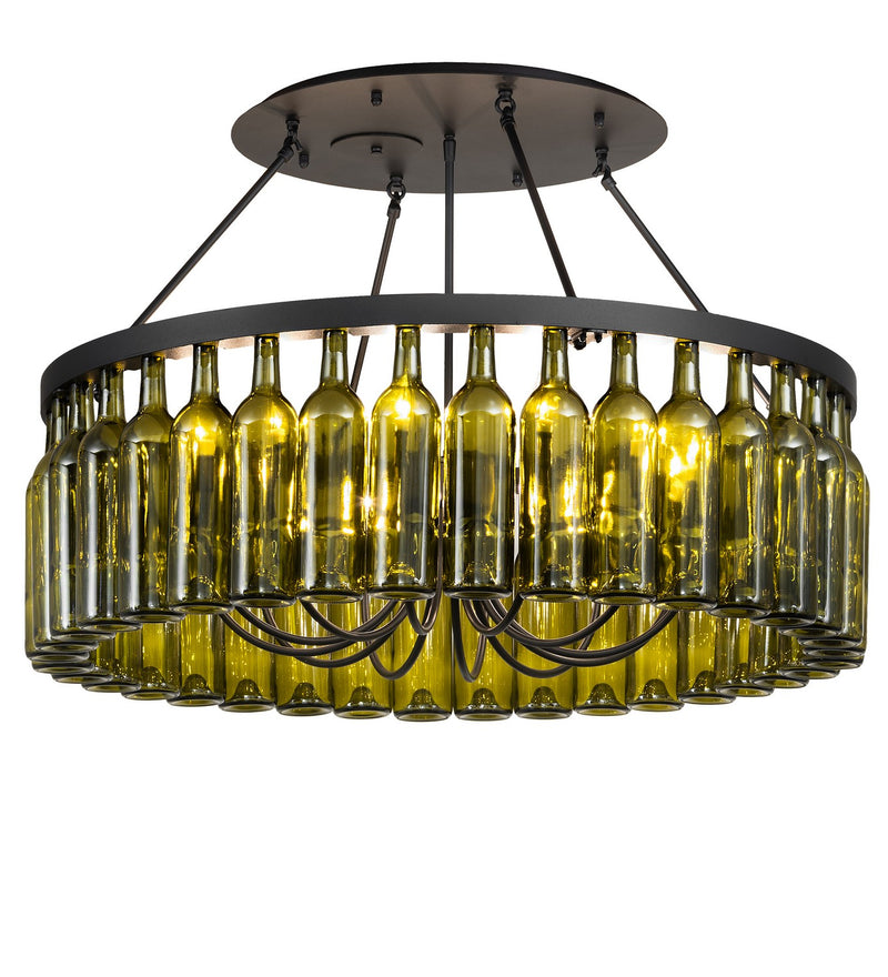 Meyda Tiffany 215697 12 Light Chandelier, Black Metal