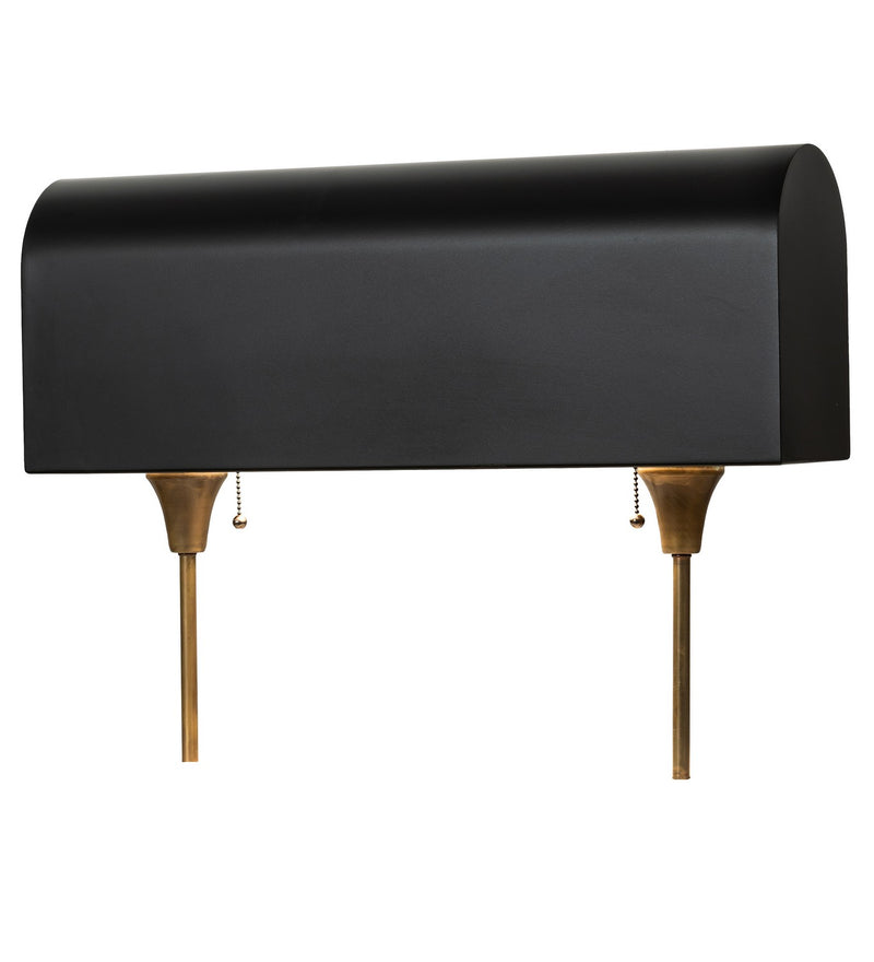 Meyda Tiffany 229490 Two Light Table Lamp, Solar Black/Vintage Brass/Matte White