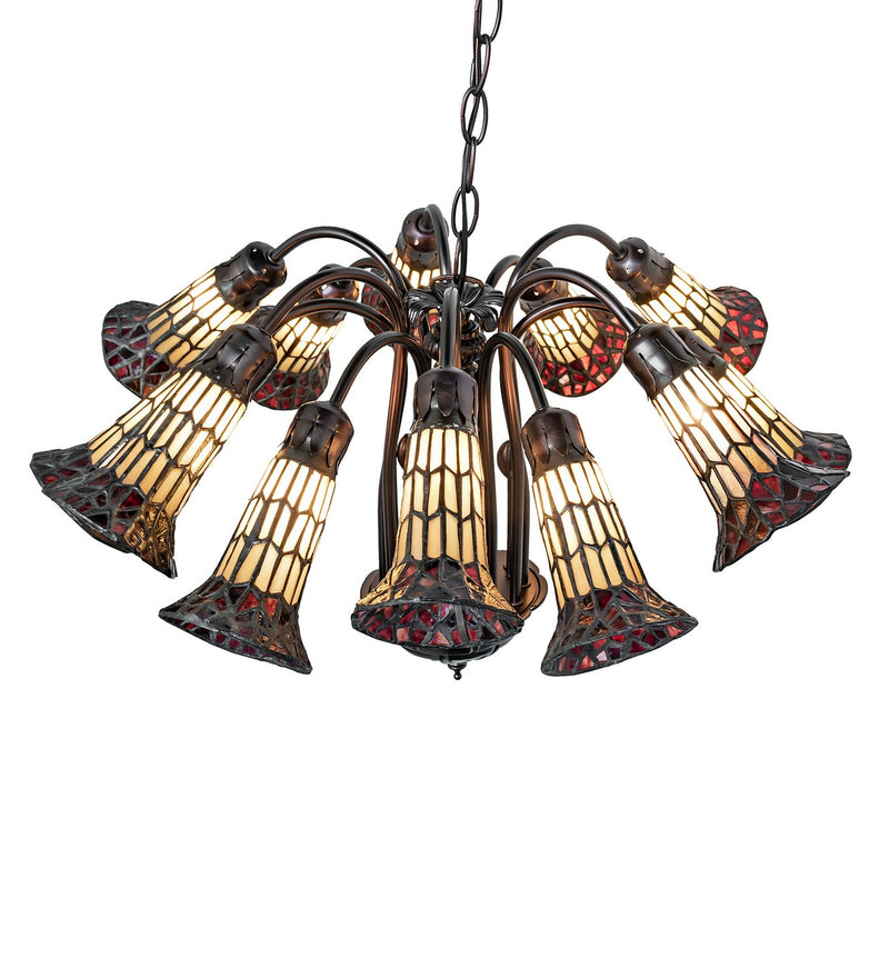 Meyda Tiffany 251603 12 Light Chandelier, Mahogany Bronze