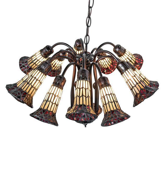 Meyda Tiffany 251603 12 Light Chandelier, Mahogany Bronze