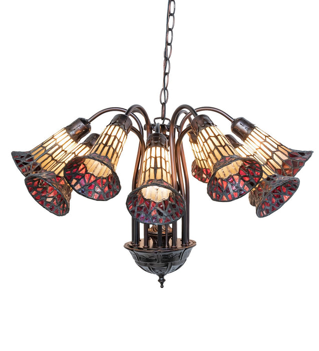 Meyda Tiffany 251603 12 Light Chandelier, Mahogany Bronze