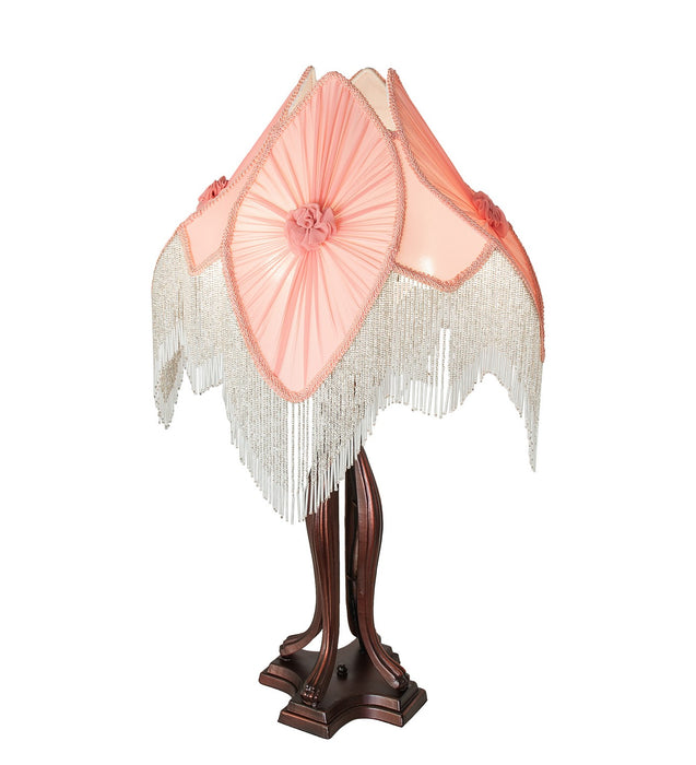 Meyda Tiffany 267681 Three Light Table Lamp, Mahogany Bronze
