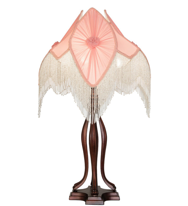 Meyda Tiffany 267681 Three Light Table Lamp, Mahogany Bronze