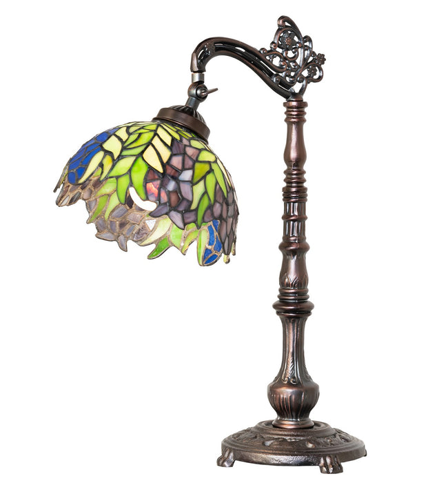 Meyda Tiffany 46564 One Light Desk Lamp, Mahogany Bronze