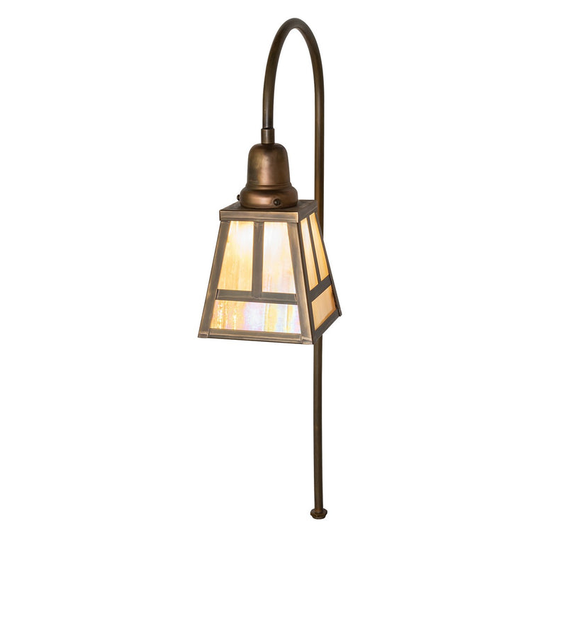 Meyda Tiffany 262148 One Light Landscape Fixture, Vintage Brass
