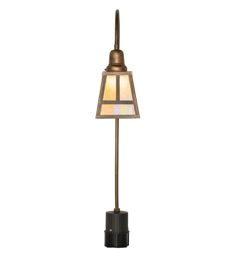 Meyda Tiffany 262148 One Light Landscape Fixture, Vintage Brass