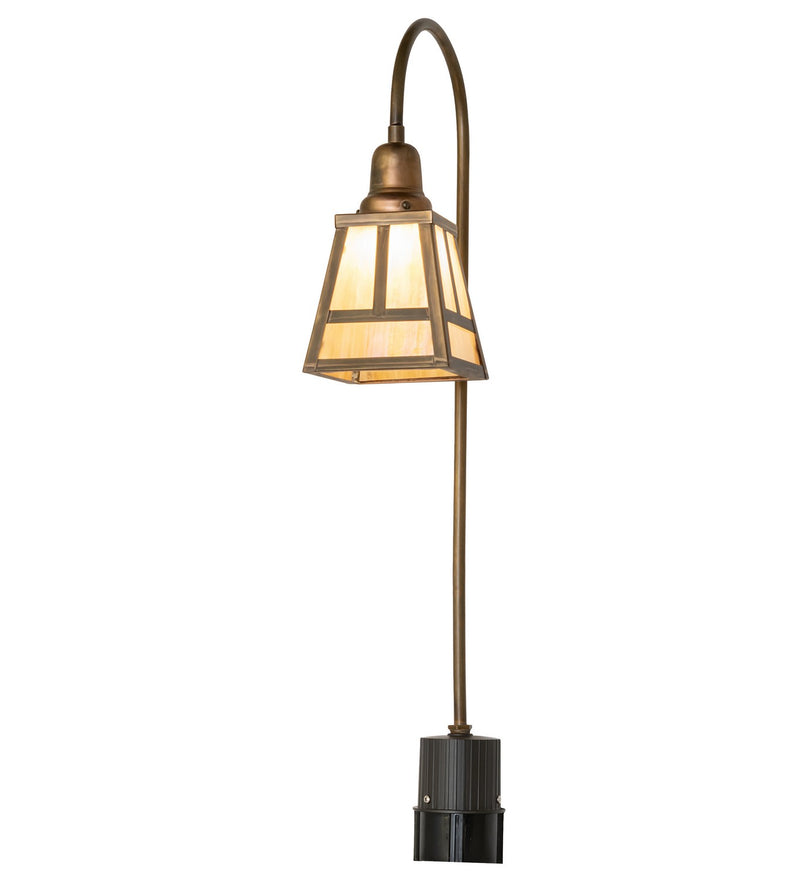 Meyda Tiffany 262148 One Light Landscape Fixture, Vintage Brass