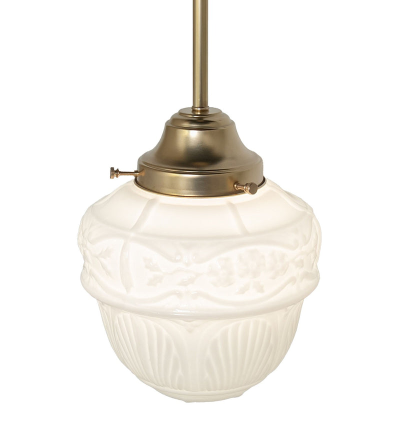 Meyda Tiffany 264245 One Light Pendant, Natural Brass