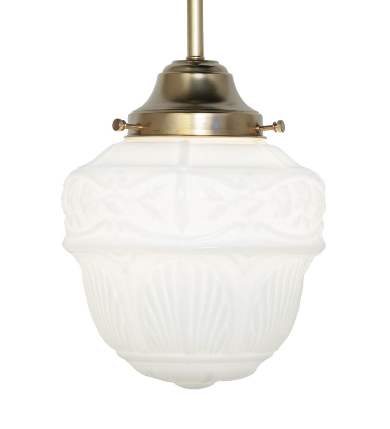 Meyda Tiffany 264245 One Light Pendant, Natural Brass