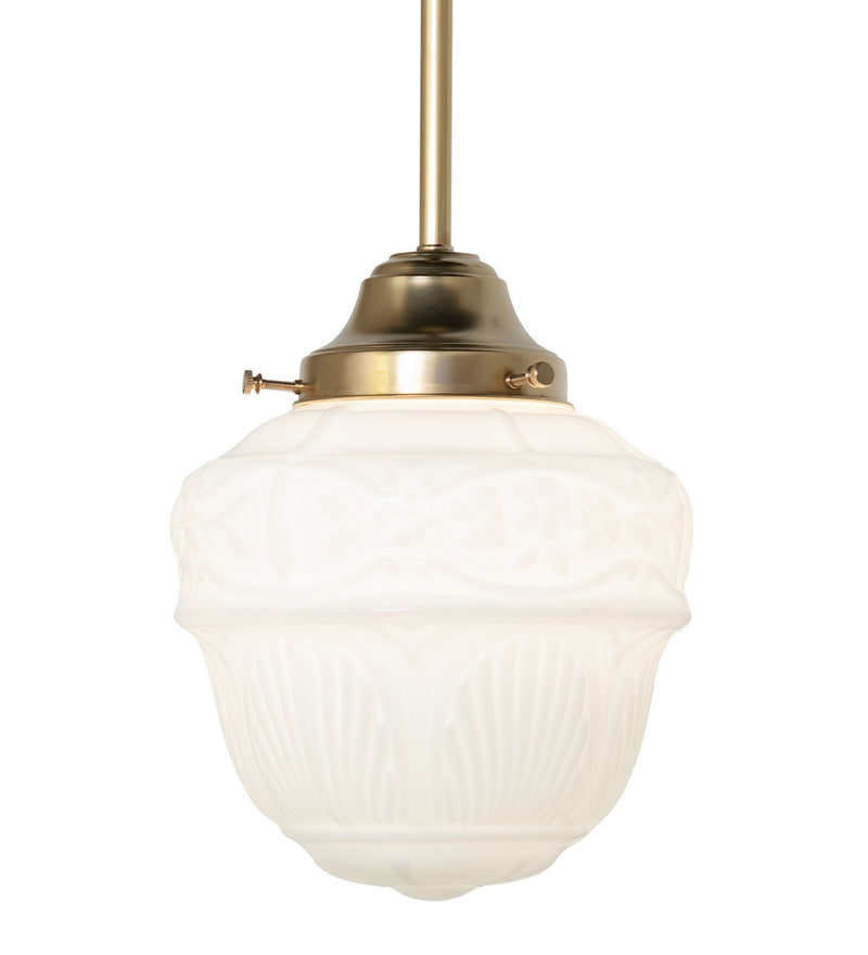 Meyda Tiffany 264245 One Light Pendant, Natural Brass