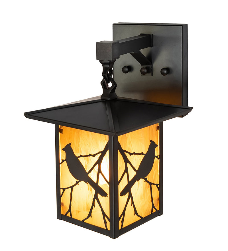 Meyda Tiffany 264247 One Light Wall Sconce, Craftsman Brown