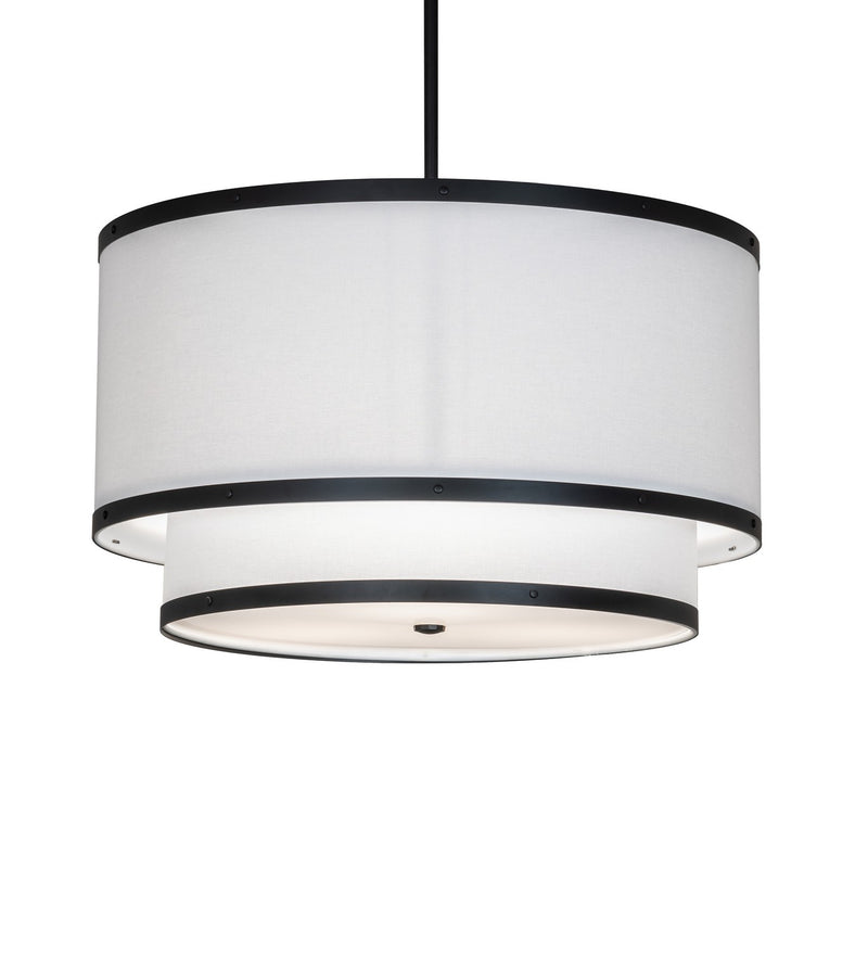 Meyda Tiffany 264718 Three Light Pendant, Solar Black