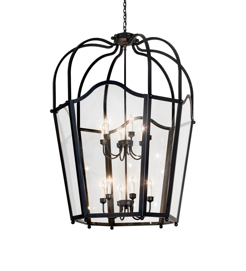 Meyda Tiffany 265266 12 Light Pendant, Textured Black