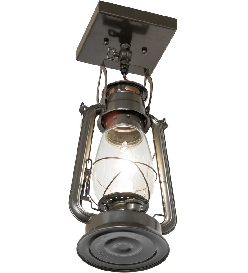 Meyda Tiffany 266368 One Light Flushmount, Exterior Oil Rubbed Bronze
