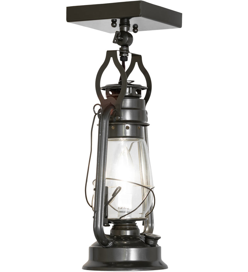 Meyda Tiffany 266368 One Light Flushmount, Exterior Oil Rubbed Bronze