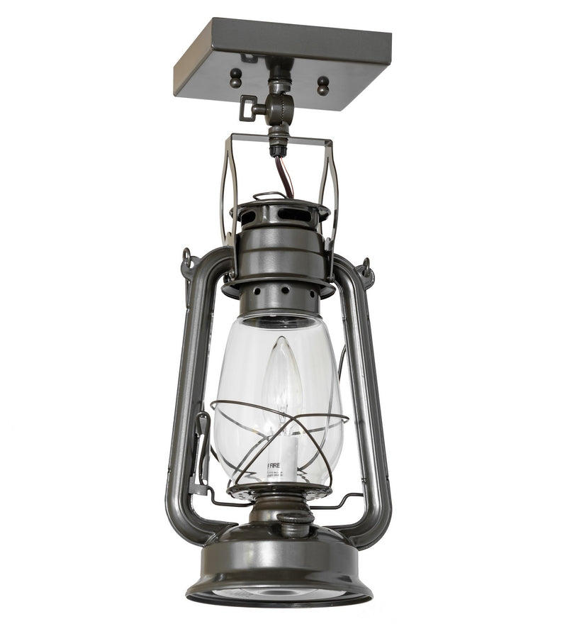 Meyda Tiffany 266368 One Light Flushmount, Exterior Oil Rubbed Bronze