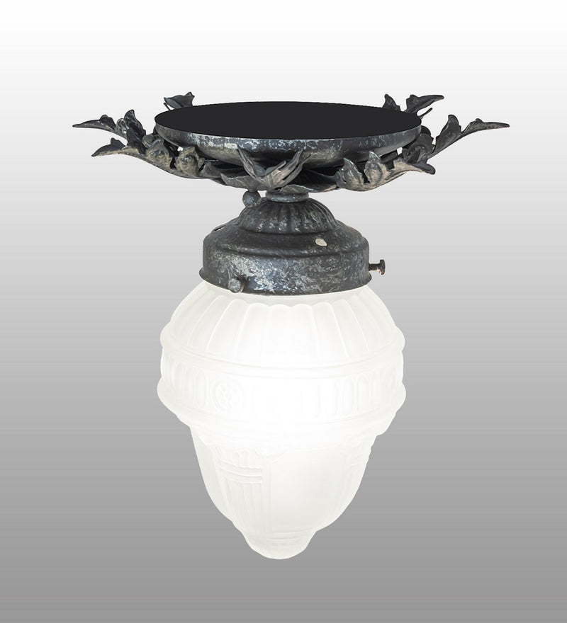 Meyda Tiffany 267262 One Light Flushmount, Pewter