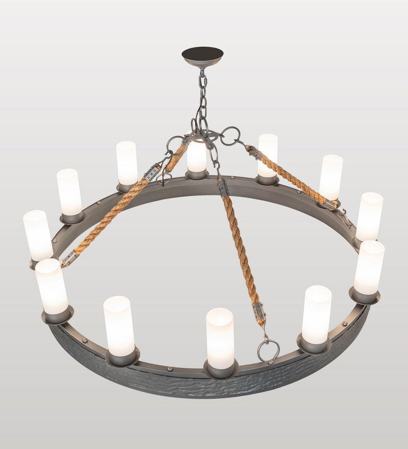 Meyda Tiffany 267366 12 Light Chandelier, Blackened Pewter