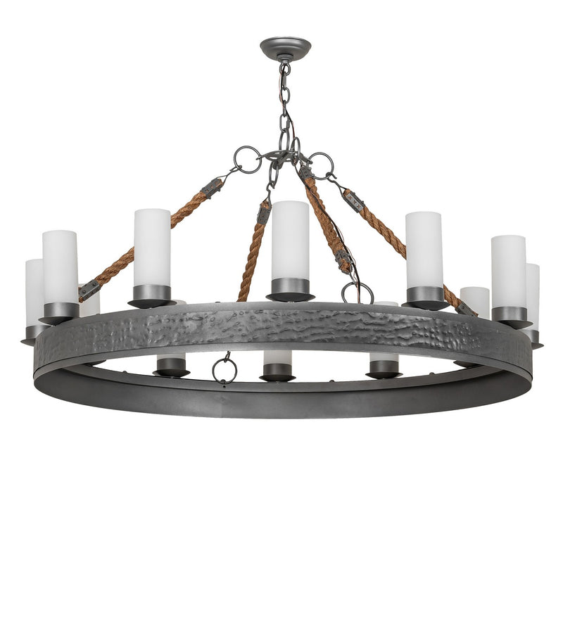 Meyda Tiffany 267366 12 Light Chandelier, Blackened Pewter
