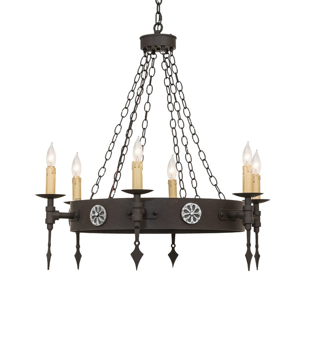 Meyda Tiffany 267502 Six Light Chandelier, Dark Roast