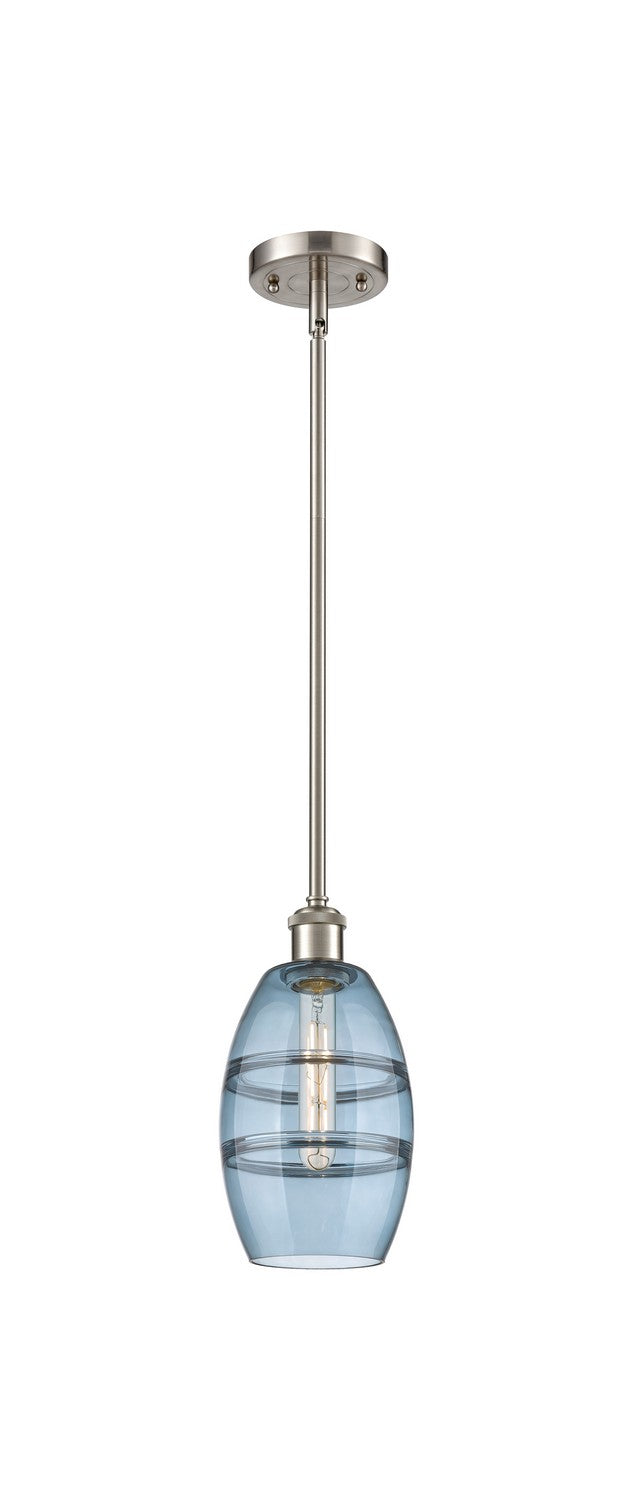 Innovations 516-1S-SN-G557-6BL One Light Mini Pendant, Brushed Satin Nickel