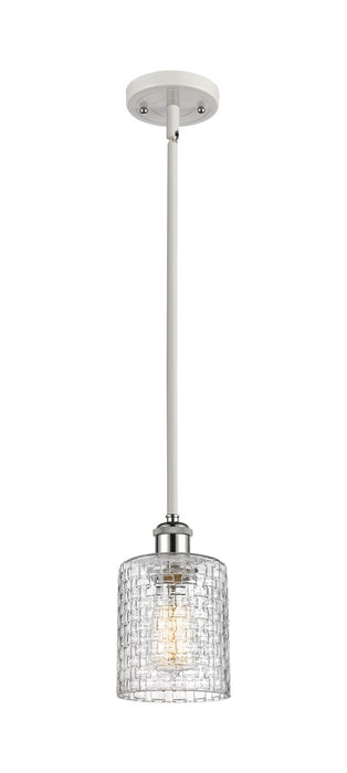 Innovations 516-1S-WPC-G112C-5CL One Light Mini Pendant, White Polished Chrome