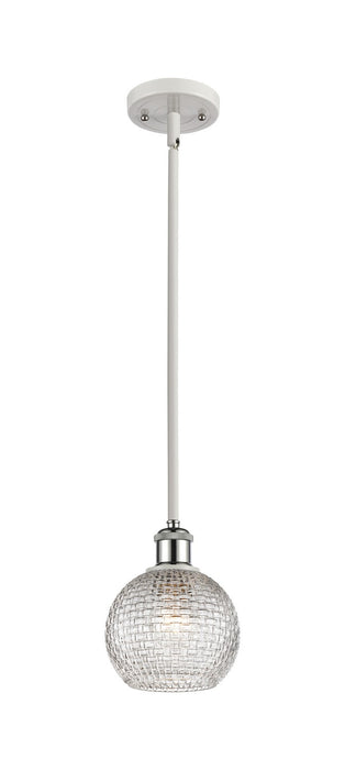 Innovations 516-1S-WPC-G122C-6CL One Light Mini Pendant, White Polished Chrome