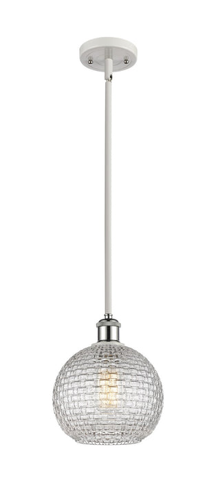 Innovations 516-1S-WPC-G122C-8CL One Light Mini Pendant, White Polished Chrome