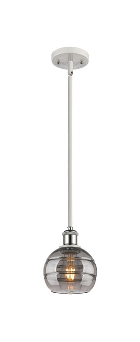 Innovations 516-1S-WPC-G556-6SM One Light Mini Pendant, White Polished Chrome