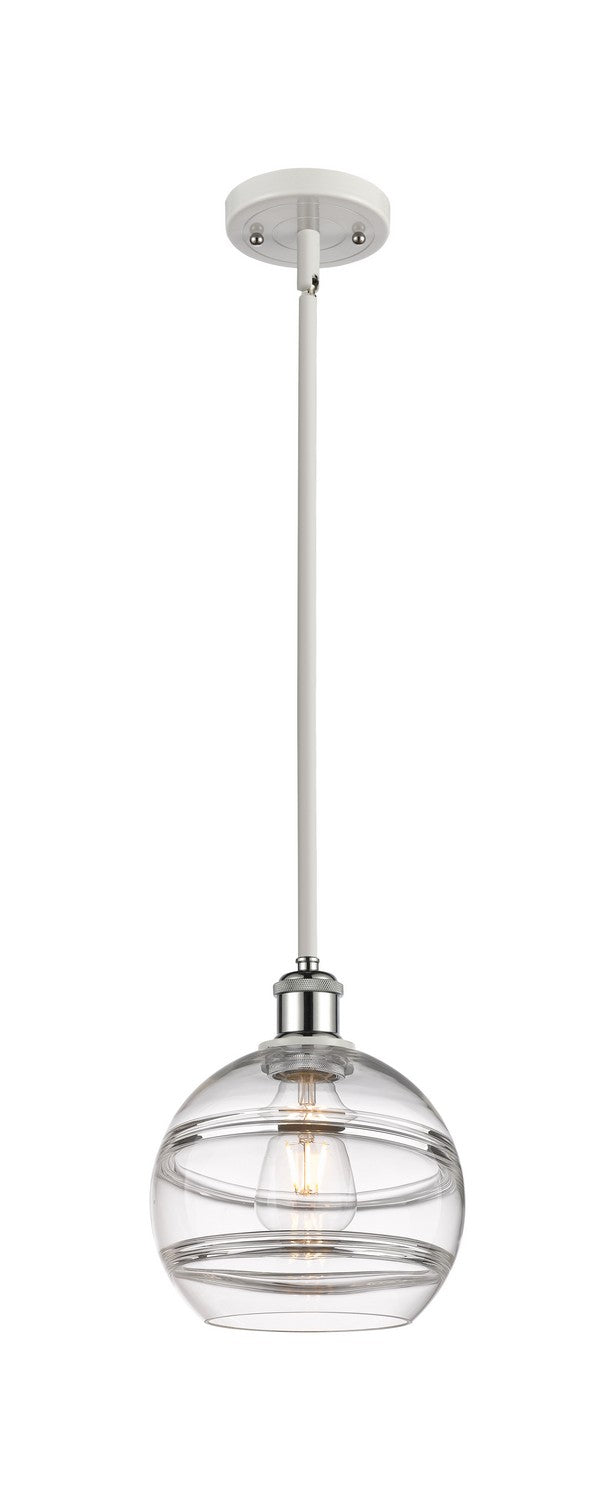 Innovations 516-1S-WPC-G556-8CL One Light Mini Pendant, White Polished Chrome