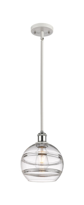 Innovations 516-1S-WPC-G556-8CL One Light Mini Pendant, White Polished Chrome