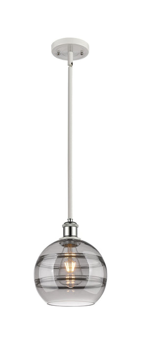 Innovations 516-1S-WPC-G556-8SM One Light Mini Pendant, White Polished Chrome