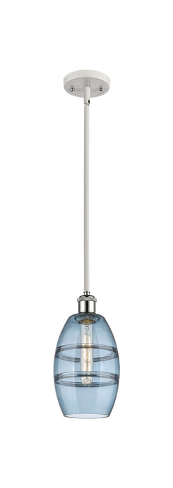 Innovations 516-1S-WPC-G557-6BL One Light Mini Pendant, White Polished Chrome