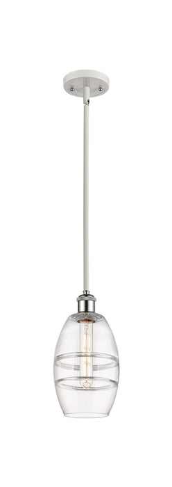 Innovations 516-1S-WPC-G557-6CL One Light Mini Pendant, White Polished Chrome