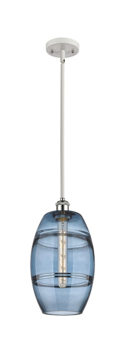 Innovations 516-1S-WPC-G557-8BL One Light Mini Pendant, White Polished Chrome