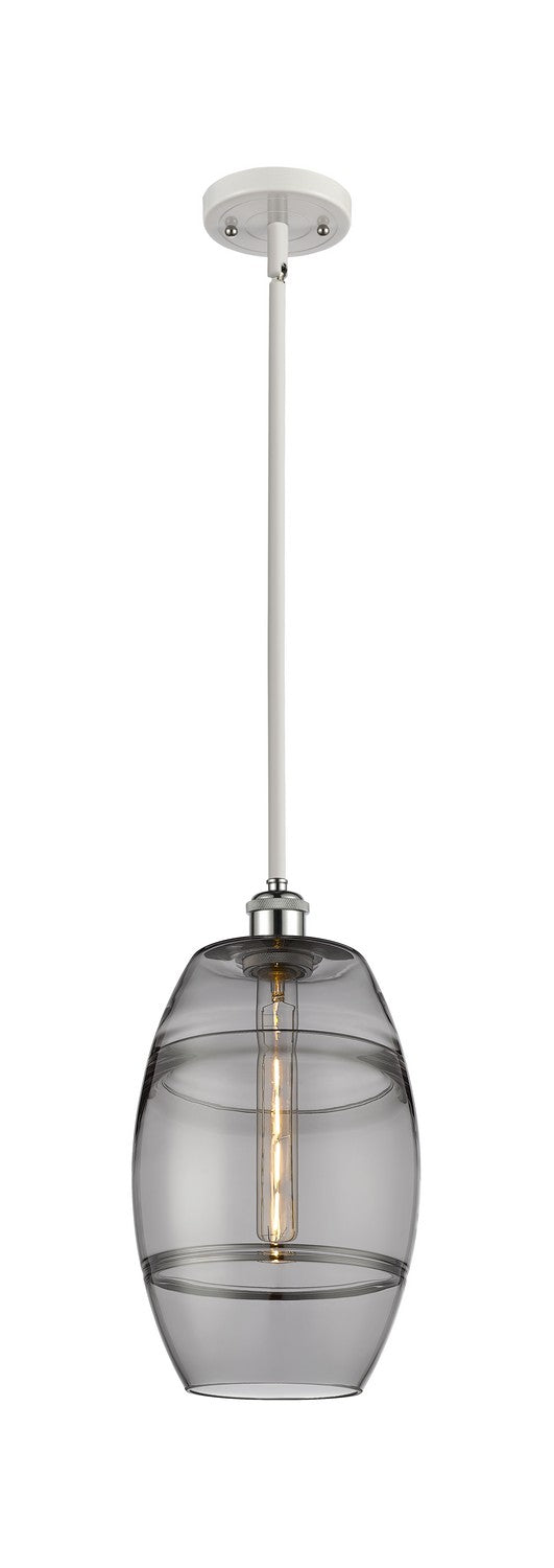 Innovations 516-1S-WPC-G557-8SM One Light Mini Pendant, White Polished Chrome