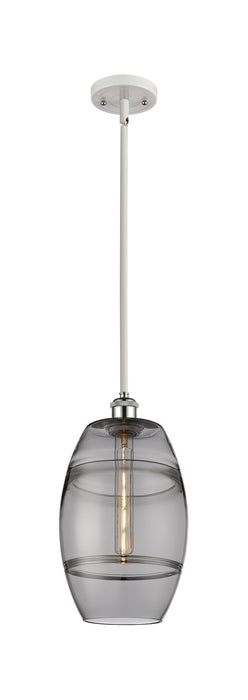 Innovations 516-1S-WPC-G557-8SM One Light Mini Pendant, White Polished Chrome