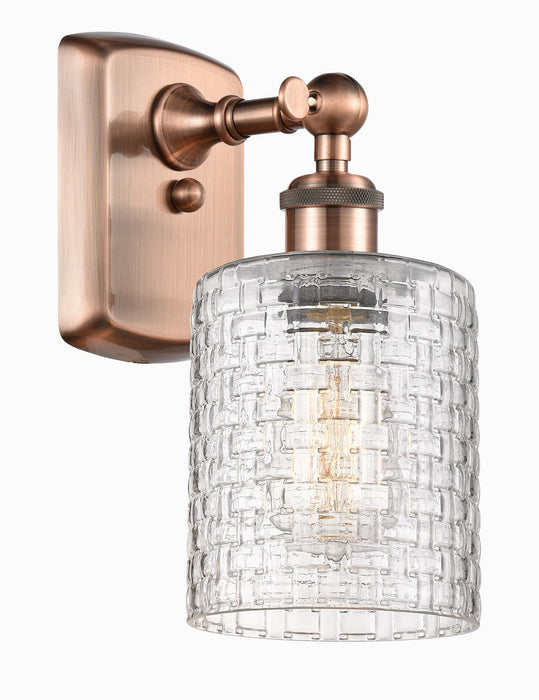 Innovations 516-1W-AC-G112C-5CL One Light Wall Sconce, Antique Copper