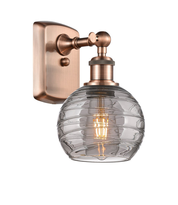 Innovations 516-1W-AC-G1213-6SM One Light Wall Sconce, Antique Copper