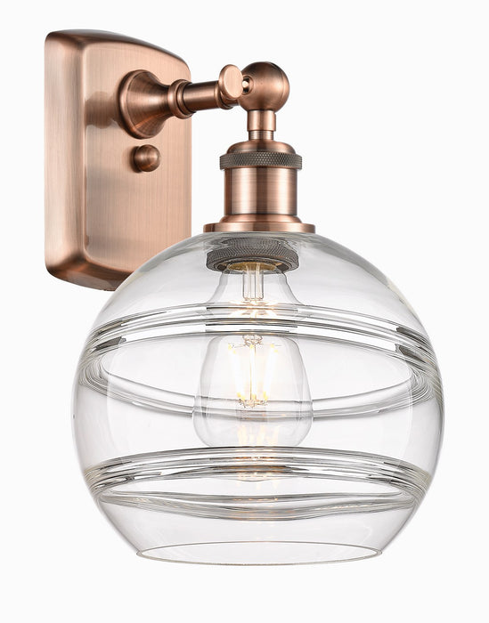 Innovations 516-1W-AC-G556-8CL One Light Wall Sconce, Antique Copper