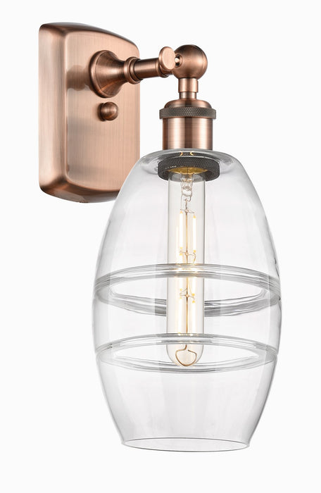 Innovations 516-1W-AC-G557-6CL One Light Wall Sconce, Antique Copper