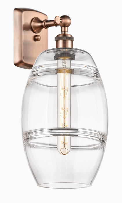 Innovations 516-1W-AC-G557-8CL One Light Wall Sconce, Antique Copper