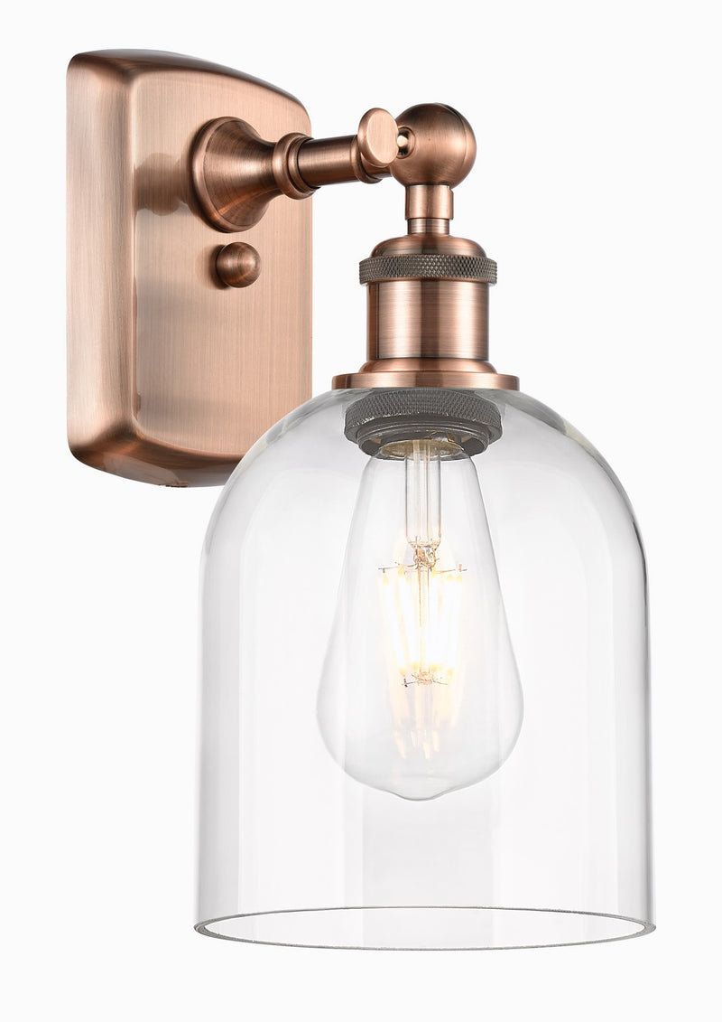 Innovations 516-1W-AC-G558-6CL One Light Wall Sconce, Antique Copper