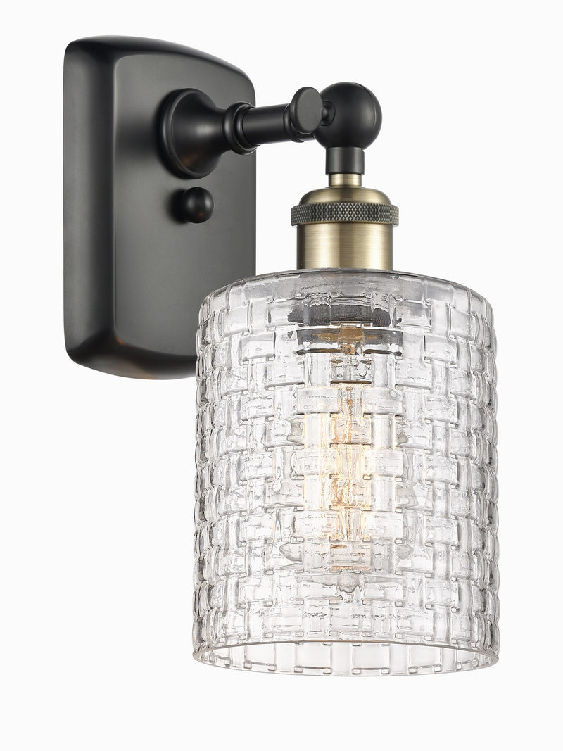 Innovations 516-1W-BAB-G112C-5CL One Light Wall Sconce, Black Antique Brass