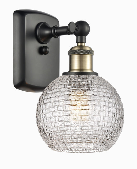Innovations 516-1W-BAB-G122C-6CL One Light Wall Sconce, Black Antique Brass