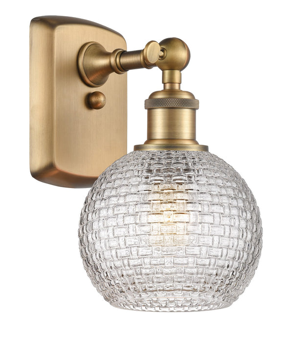Innovations 516-1W-BB-G122C-6CL One Light Wall Sconce, Brushed Brass